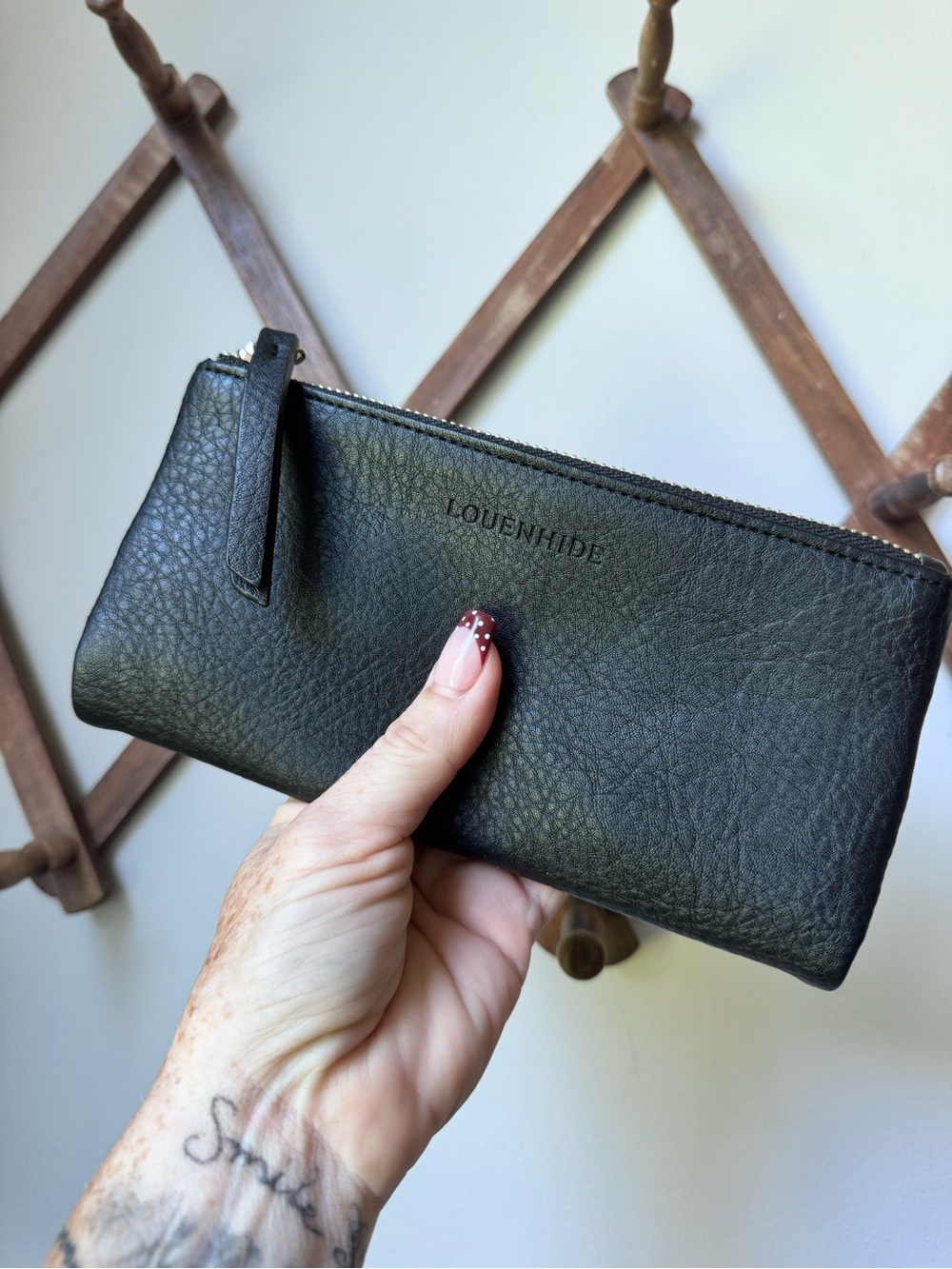 Louenhide Delta Wallet Black Vegan Leather